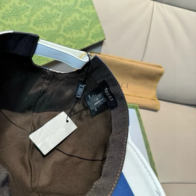 Gucci Striped Navy and White Baseball Cap 3