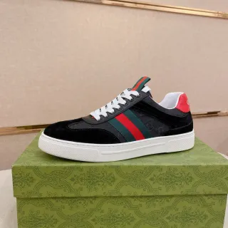 Gucci Tennis 1977 Black Red Green Web Lifestyle Sneakers