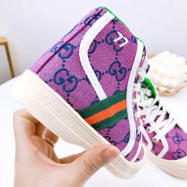 Gucci Tennis 1977 GG Monogram High-Top Lifestyle Sneakers 23