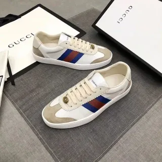 Gucci Tennis 1977 Off-White and Beige Web Stripe Lifestyle Sneakers