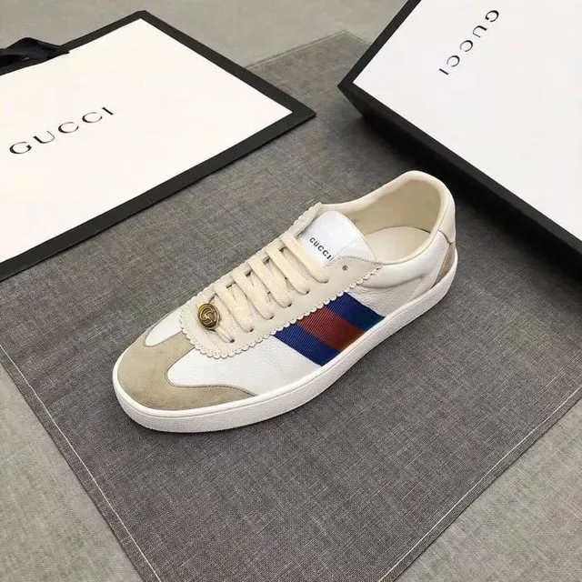 Gucci Tennis 1977 Off-White and Beige Web Stripe Lifestyle Sneakers 6