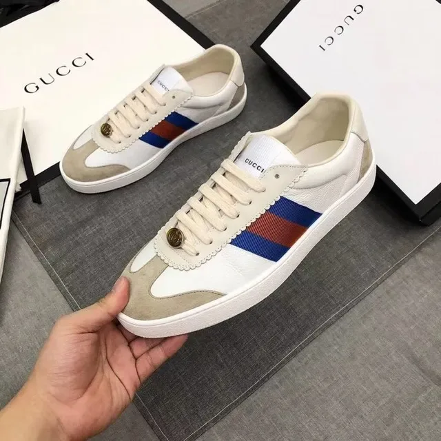 Gucci Tennis 1977 Off-White and Beige Web Stripe Lifestyle Sneakers 8