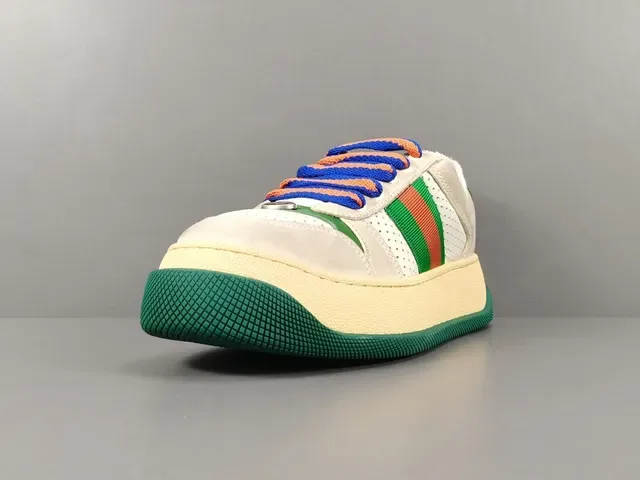 গুচ্চি Tennis 1977 অফ-হোয়াইট সবুজ লাল কমলা ওয়েব লাইফস্টাইল স্নিকার্স 15