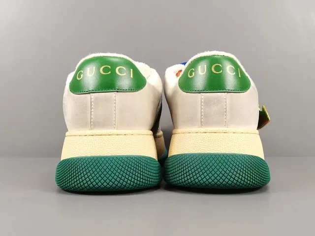 গুচ্চি Tennis 1977 অফ-হোয়াইট সবুজ লাল কমলা ওয়েব লাইফস্টাইল স্নিকার্স 17