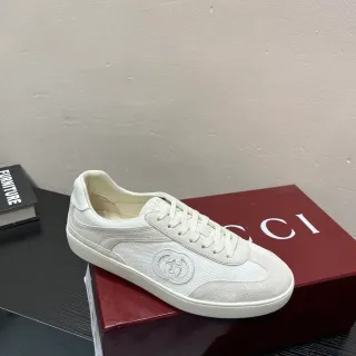 Gucci Tennis 1977 Off-White Mesh and Suede Lifestyle Sneakers