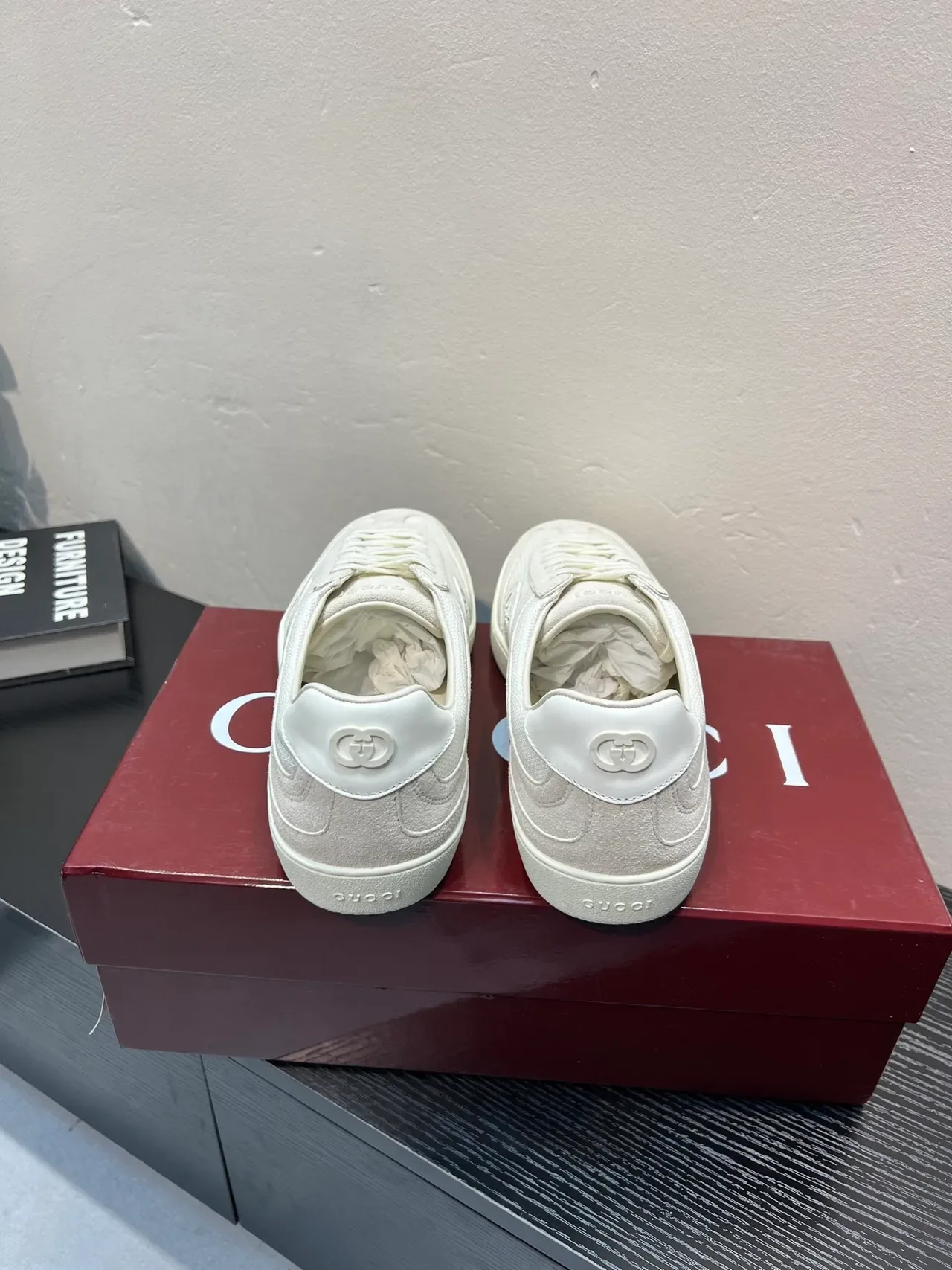 Gucci Tennis 1977 Off-White Mesh and Suede Lifestyle Sneakers 6