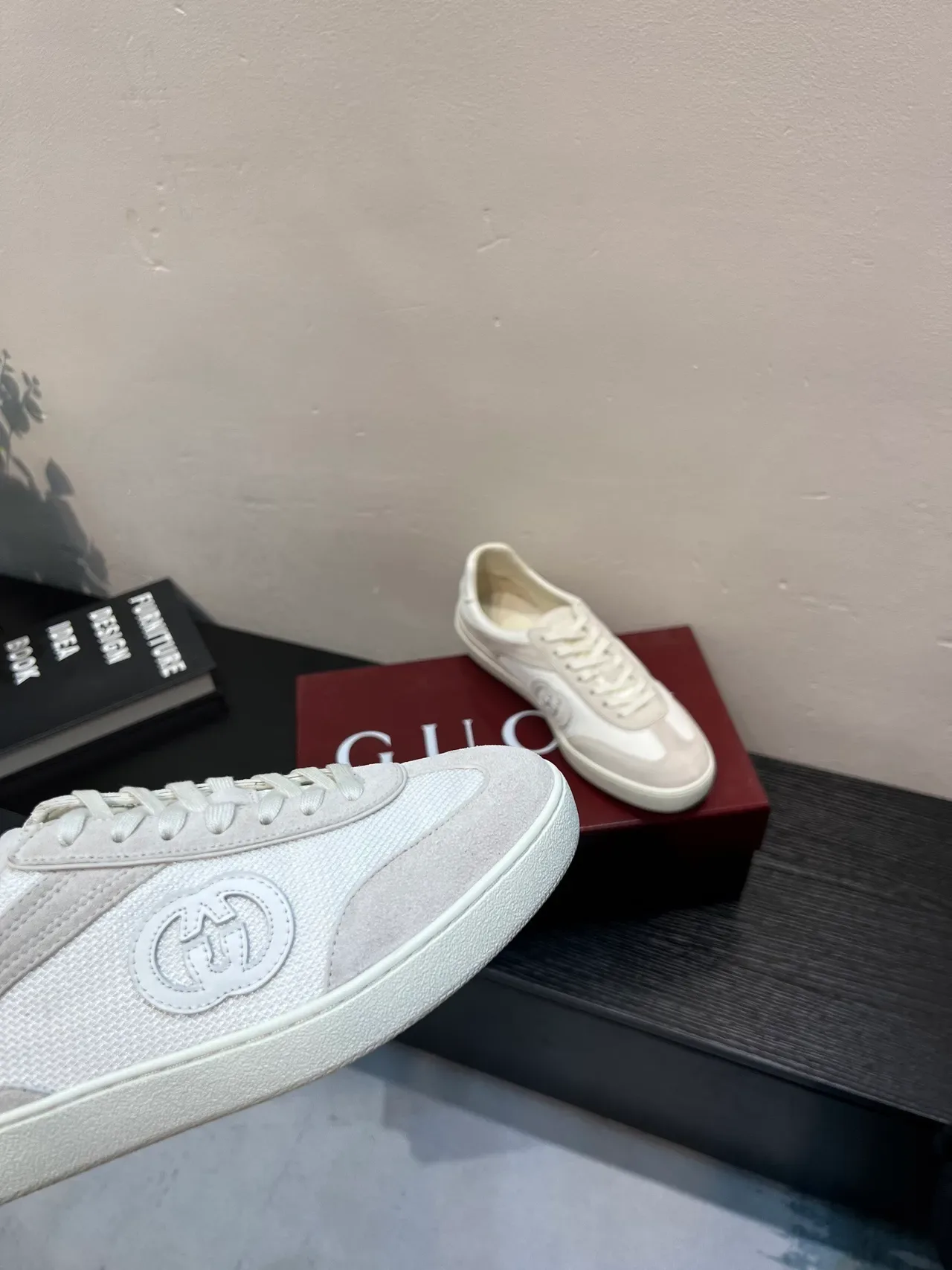 Gucci Tennis 1977 Off-White Mesh and Suede Lifestyle Sneakers 9
