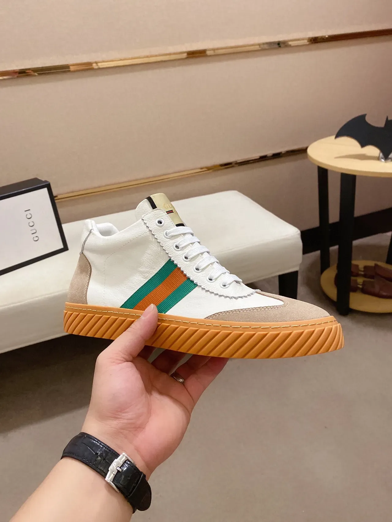 Gucci Tennis 1977 Blancs Beiges Verts Rouges Web Sneakers Lifestyle 7