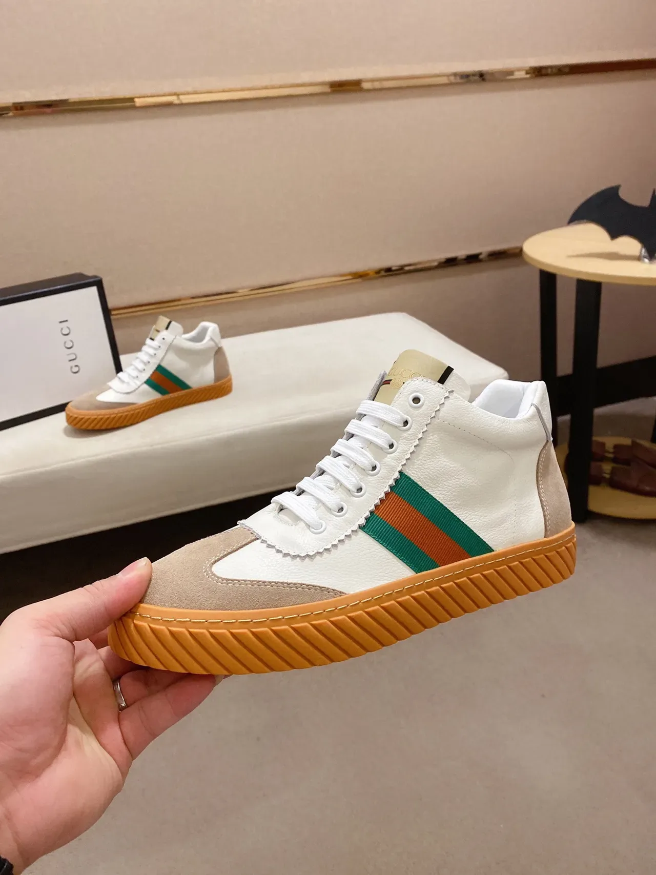 Gucci Tennis 1977 Blancs Beiges Verts Rouges Web Sneakers Lifestyle 8