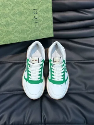 Gucci Tennis 1977 White Green Red Lifestyle Sneakers 6