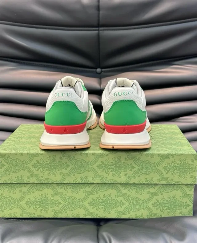 Gucci Tennis 1977 White Green Red Lifestyle Sneakers 7