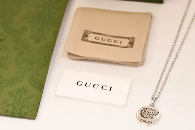 Gucci Tiger Pendant Silver Necklace 9