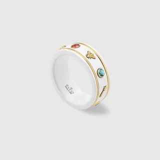 Gucci White Gold Ceramic Ring