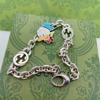 Gucci x Disney Donald Duck Pulsera de Cadena Esmaltada