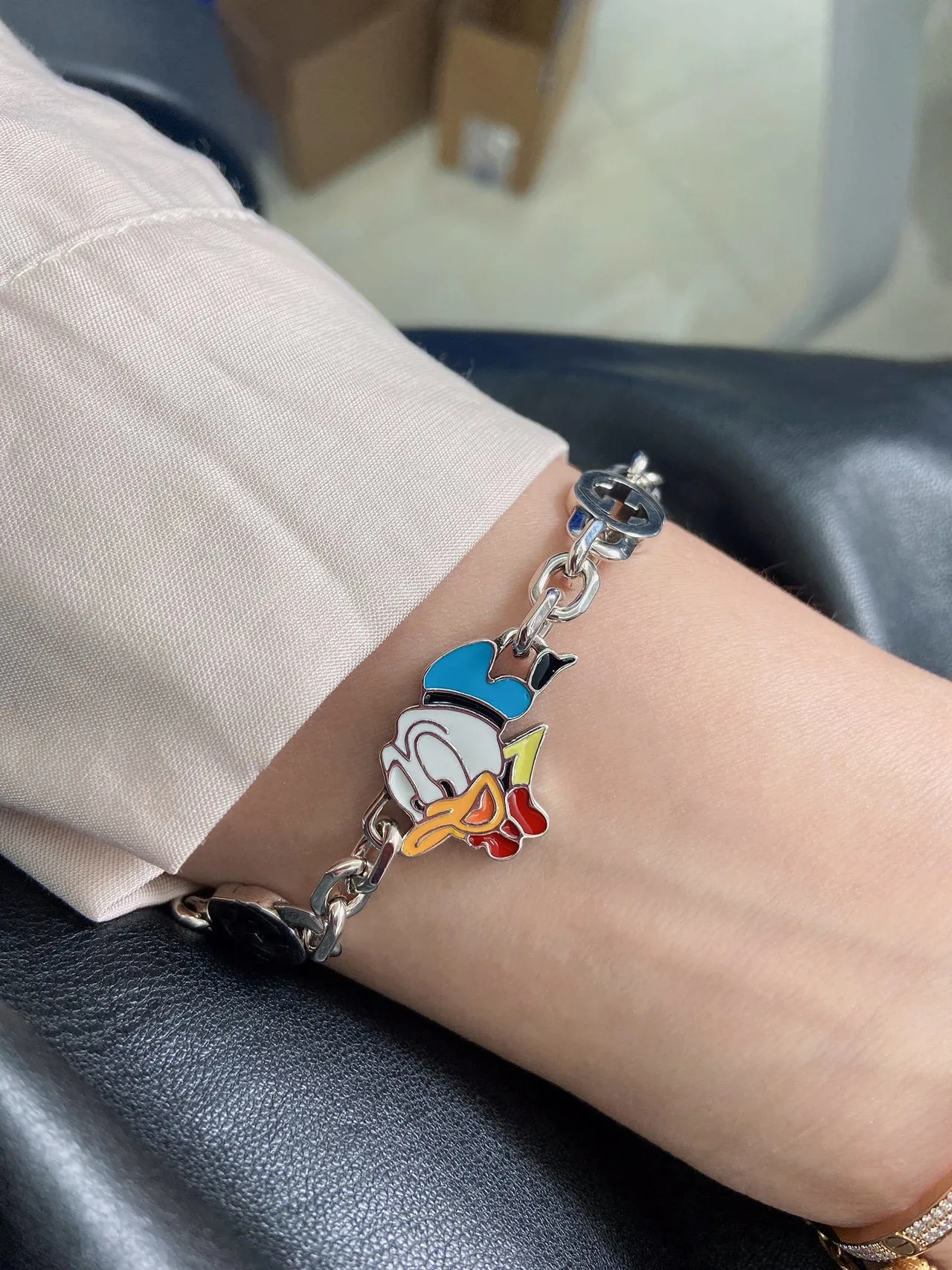 Gucci x Disney Donald Duck Enamel Chain Bracelet 2