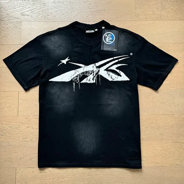 Hellstar Black White Graphic-Print Oversized Fit T-Shirt 4