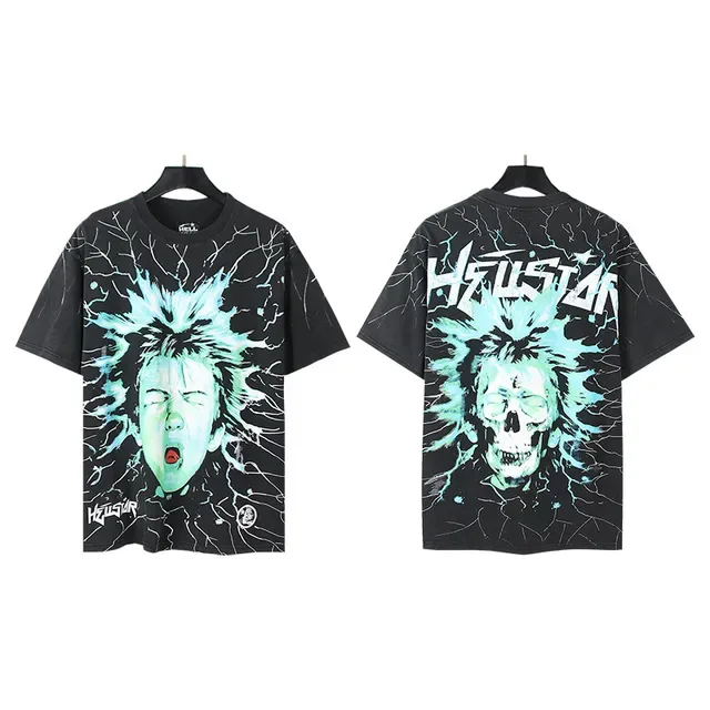 Hellstar Electric Hair Graphic Print Black T-Shirt 2