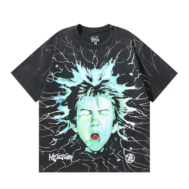 Hellstar Electric Hair Graphic Print Black T-Shirt 5