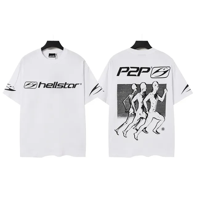 Hellstar Graphic Print Black-and-White T-Shirt 2