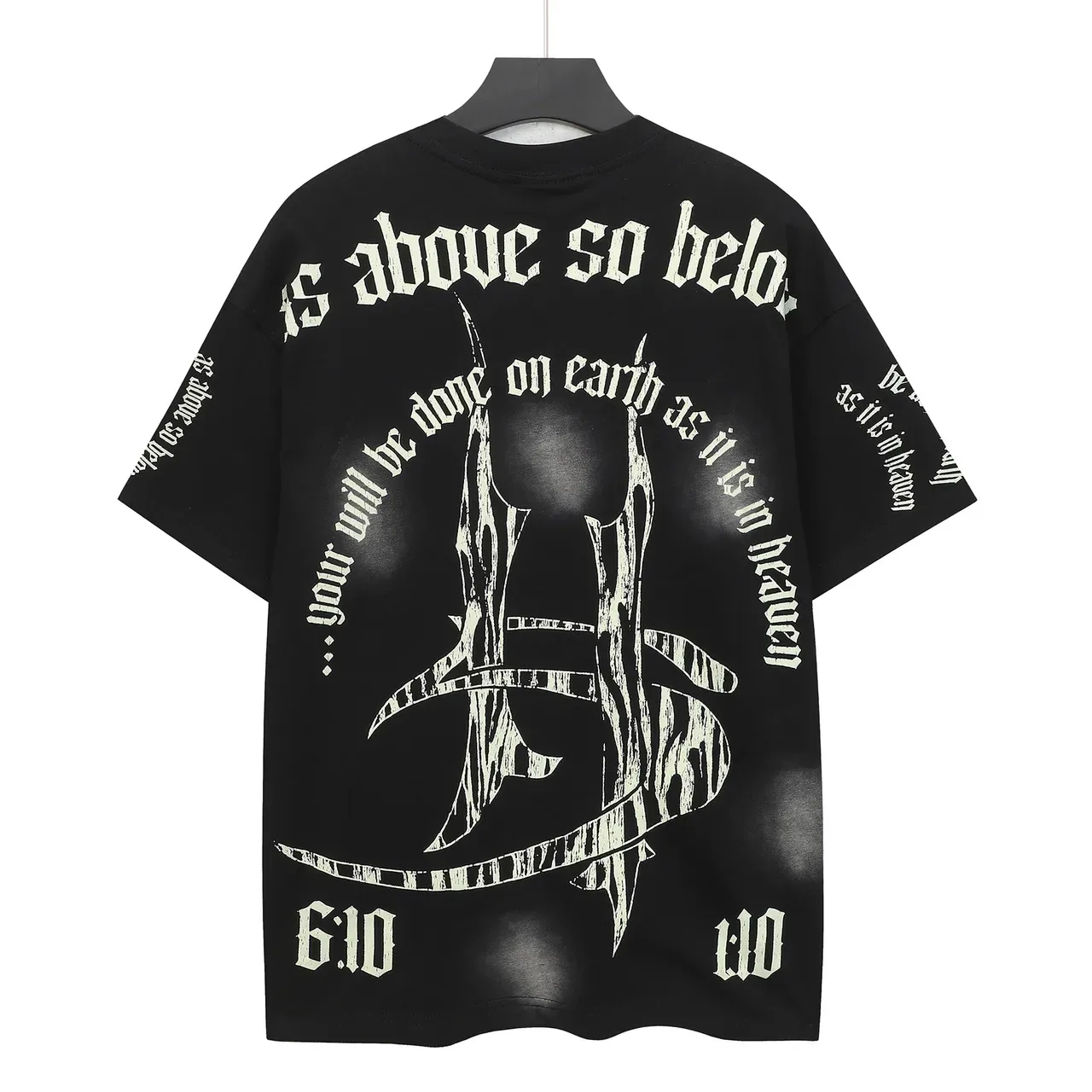 Hellstar Oversized Distressed Graphic Print Black T-Shirt 3