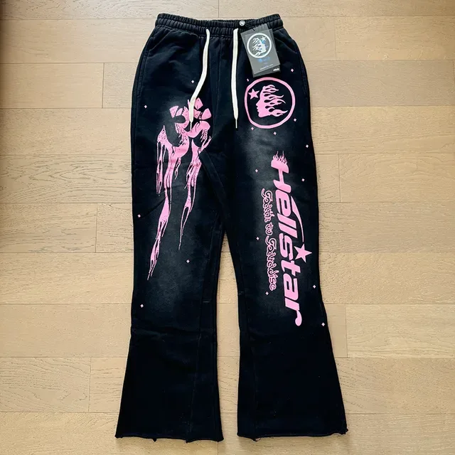 Hellstar Pixel Crucifix Moletom com capuz Preto e Rosa 6