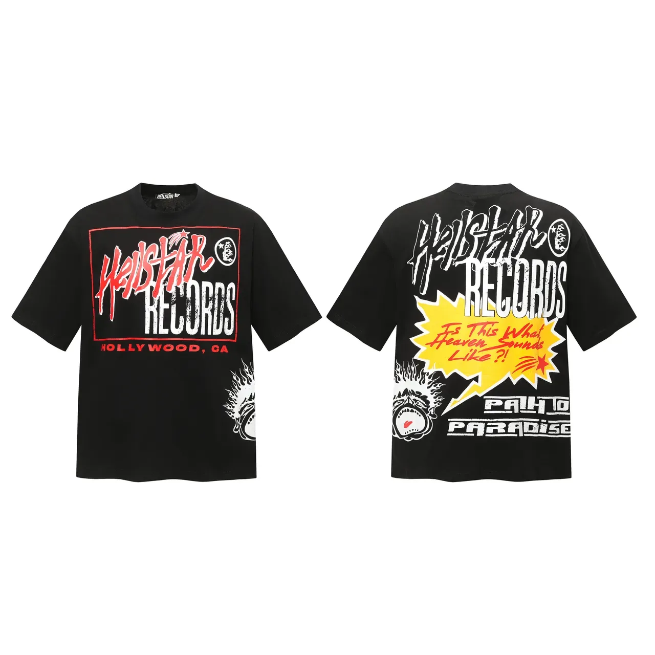 تي شيرت أوفرسايز بطباعة جرافيك Hellstar Records 9