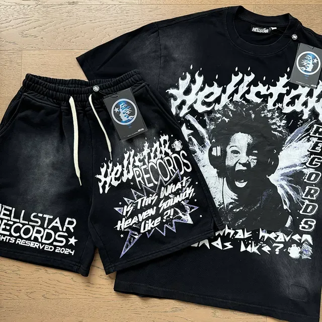 Hellstar Records Is This What Heaven Sounds Like?! Graphic Oversized T-Shirt 1