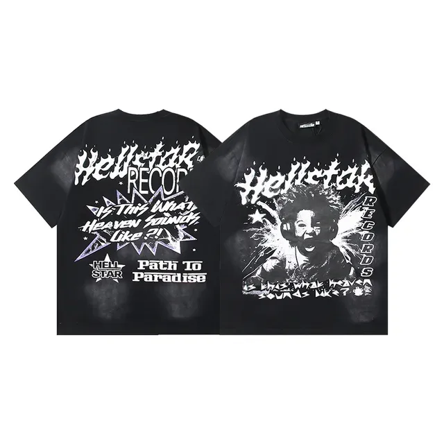 Hellstar Records Is This What Heaven Sounds Like?! Graphic Oversized T-Shirt 9