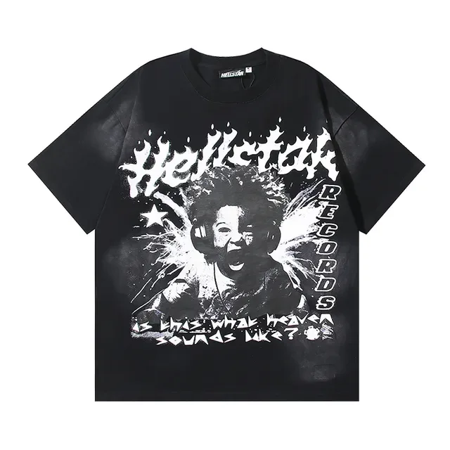 Hellstar Records Is This What Heaven Sounds Like?! Graphic Oversized T-Shirt 10