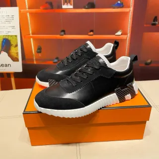 Hermès H-Ride Black Suede and Leather Lifestyle Sneakers