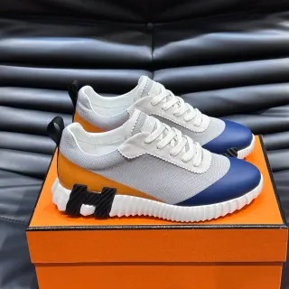 Hermès H-Ride Gray Blue Orange Lifestyle Sneakers