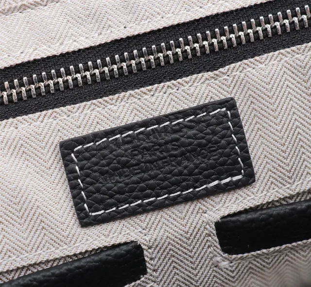 Hermès Herbag Black Pebbled Leather Tote Bag 8