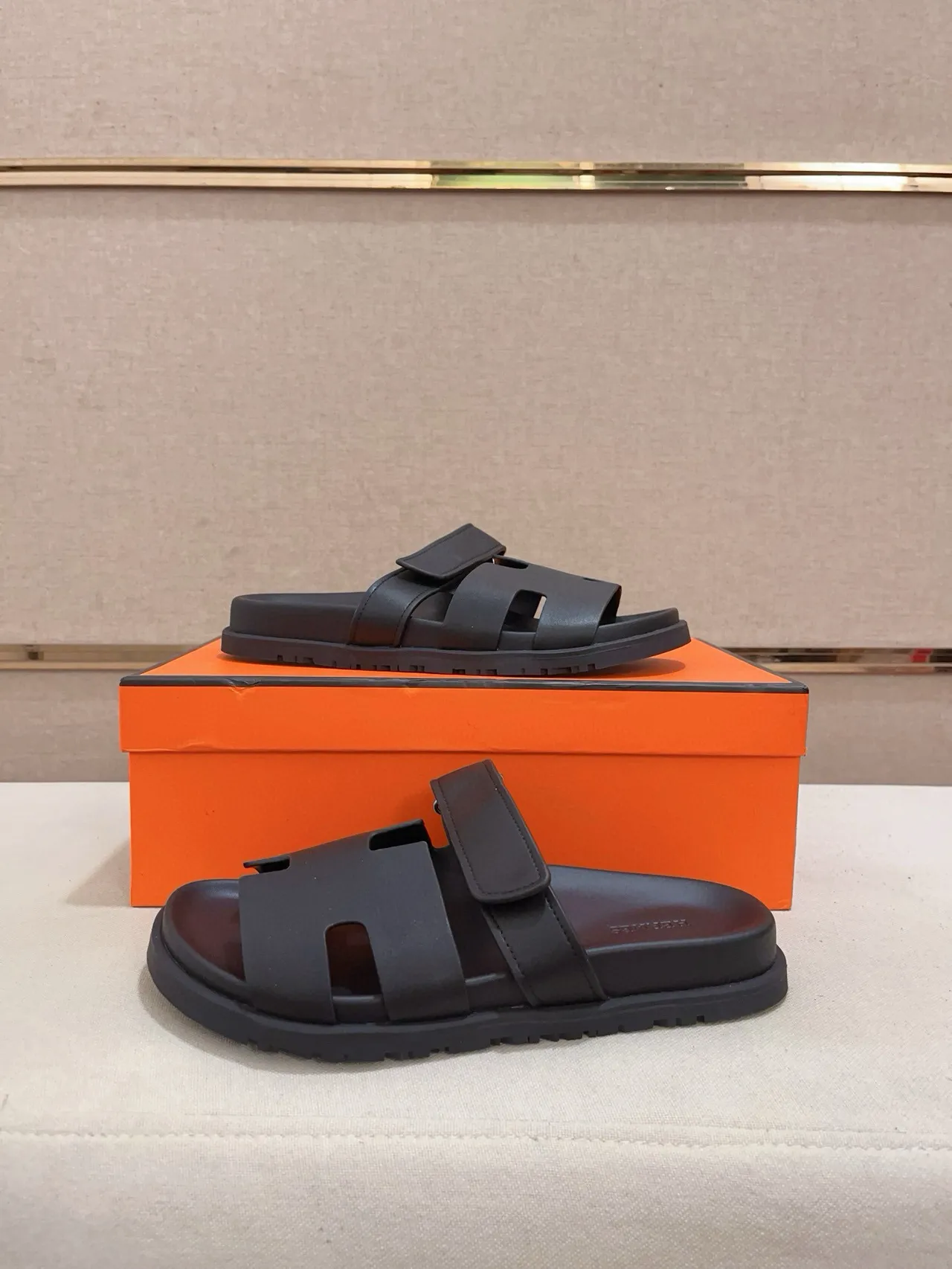 Hermès Oran Slide Black Slippers 7