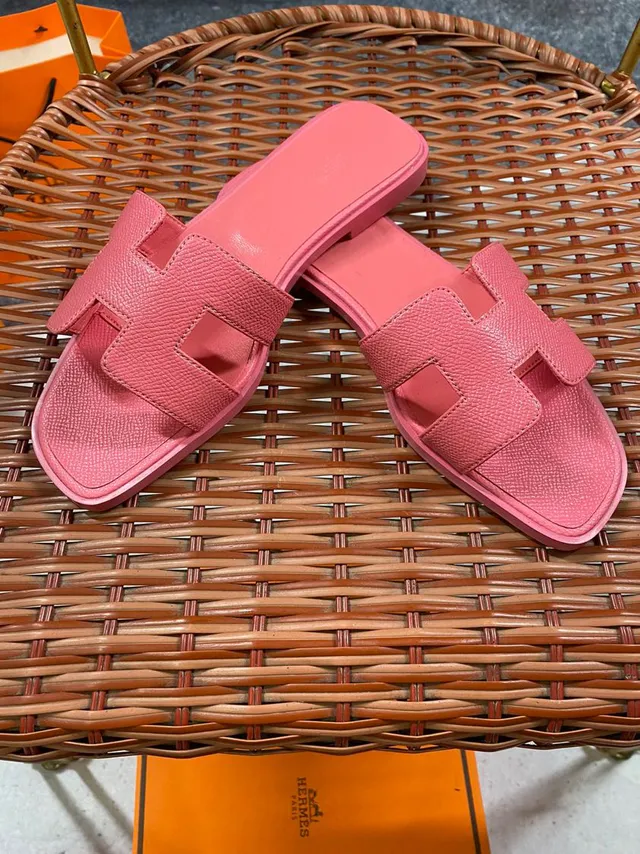 Hermès Oran Slide Pink Slippers 5