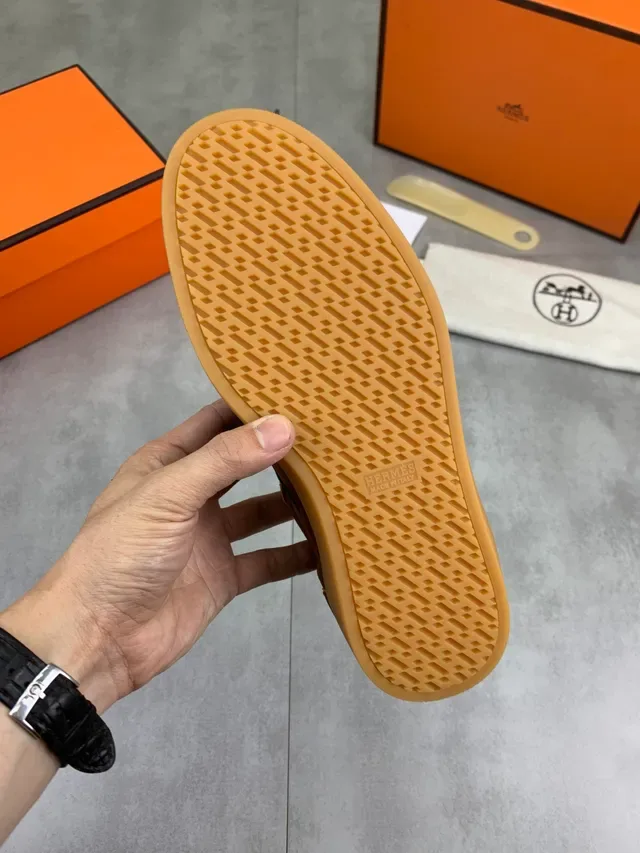 Hermès Oran Sneaker Brown Suede White Lace Lifestyle Sneakers 2