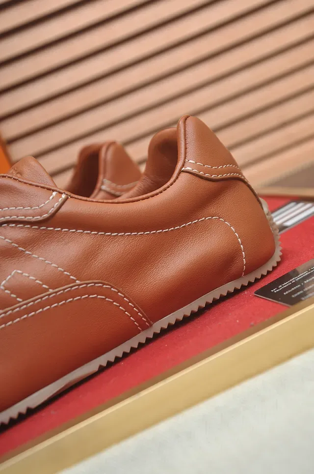 Hermès Oran Sneaker Tan Leather White Lace Lifestyle Sneaker 2
