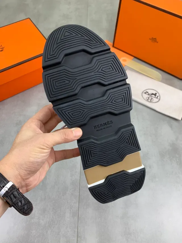 Hermès Orange and White Slip-On Hybrid Sneaker 2