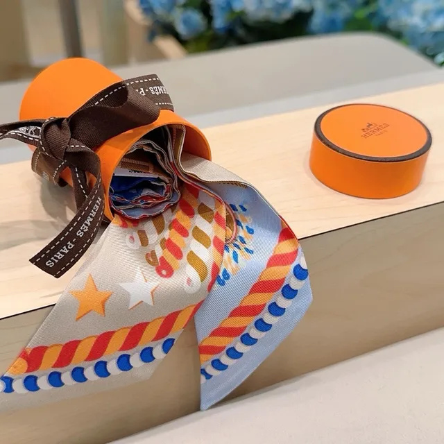 Hermès Printed Multicolor Star and Stripe Silk Scarf 1