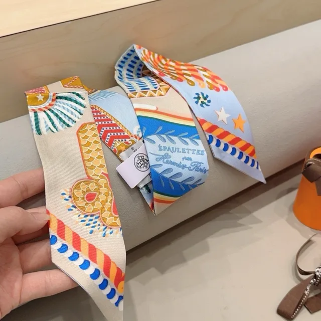 Hermès Printed Multicolor Star and Stripe Silk Scarf 6