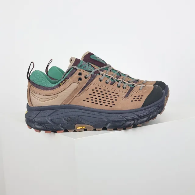Hoka Chaussures Beige Vert Perforées daim doublées GORE-TEX 3