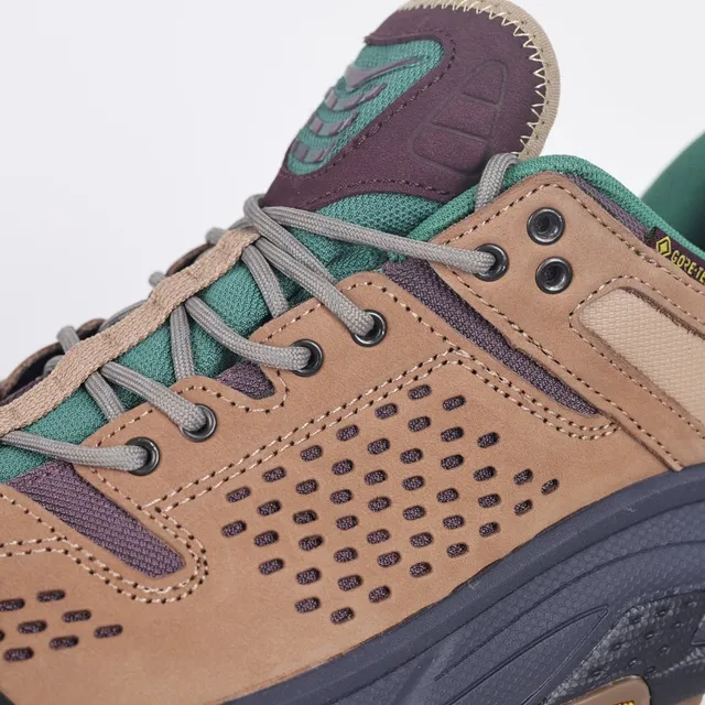 Hoka Chaussures Beige Vert Perforées daim doublées GORE-TEX 6