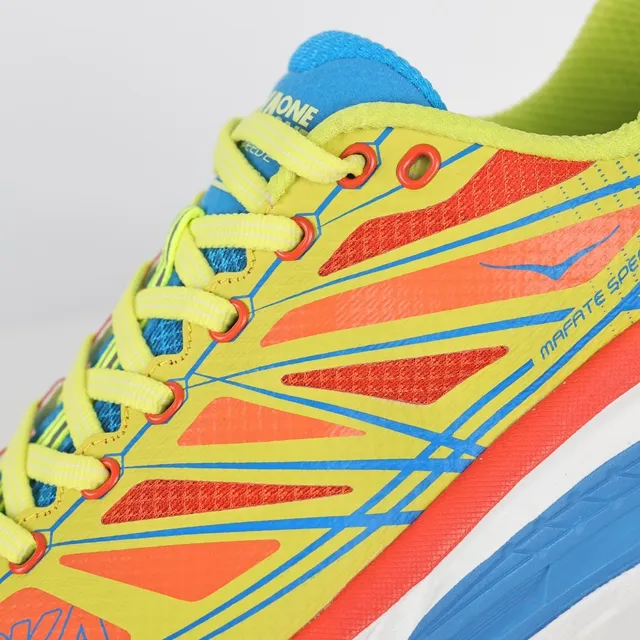 Hoka Mafate Speed 2 Neon Yellow Orange Blue chaussures de course 6