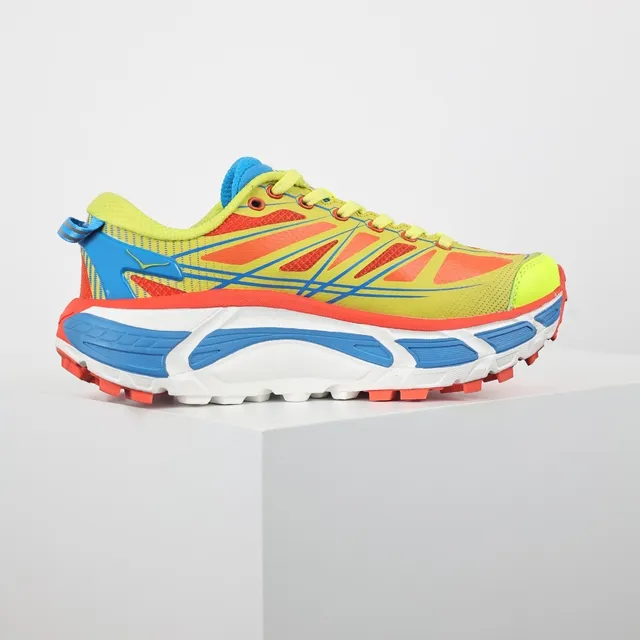 Hoka Mafate Speed 2 Neon Yellow Orange Blue chaussures de course 7