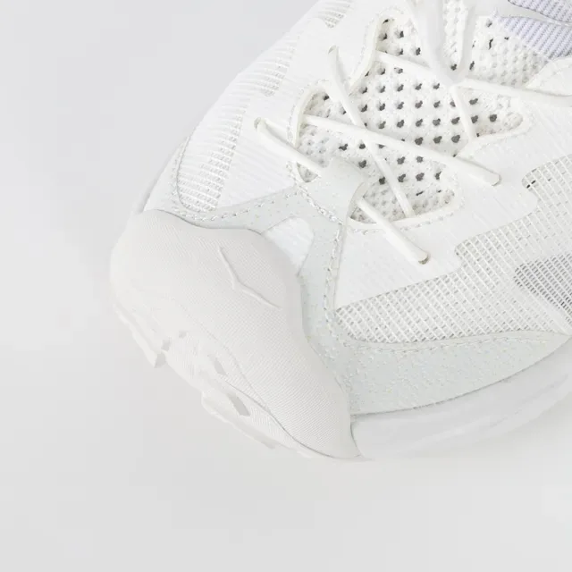 Hoka White Chunky Sculpted Sole Open Heel Strap Lifestyle Sneakers 5