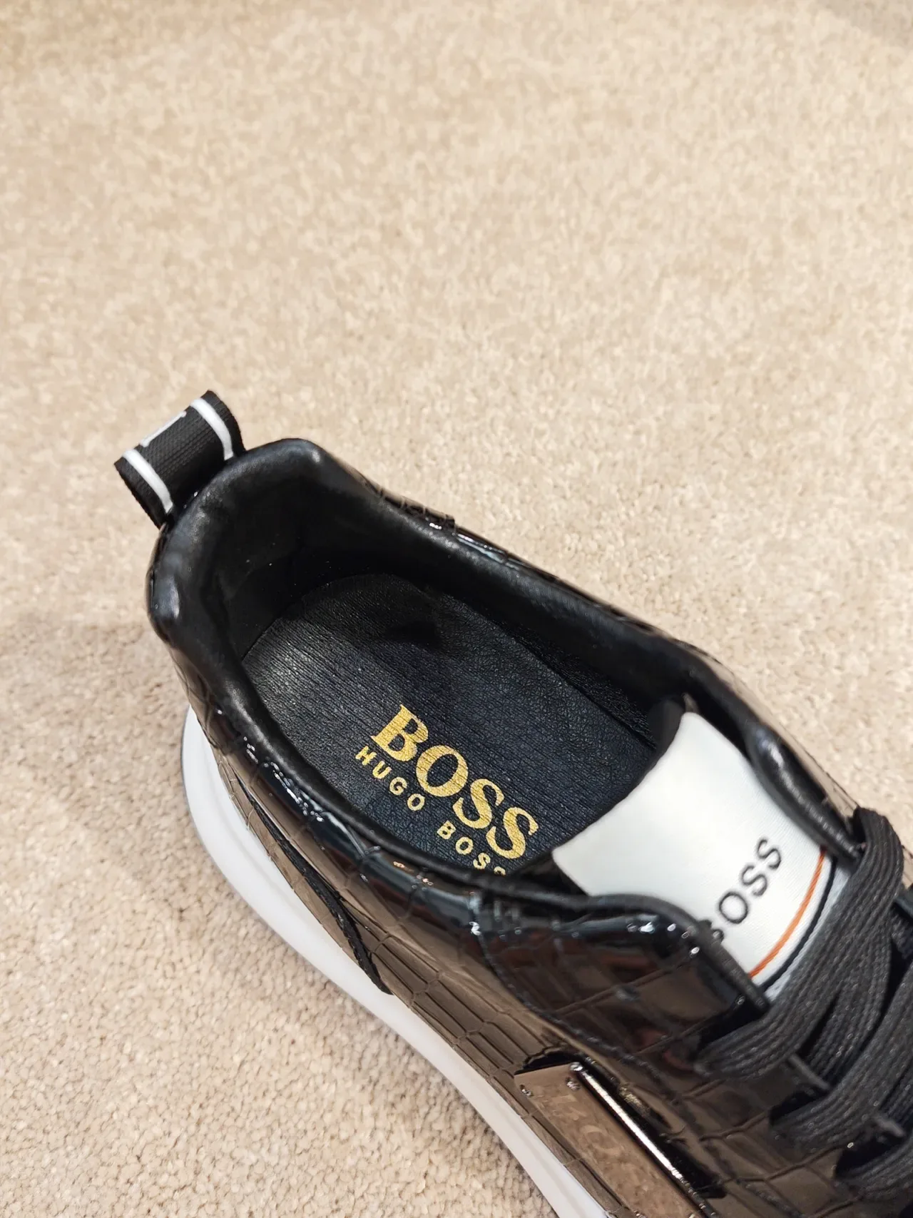 Hugo Boss Black Croc-Embossed Lifestyle Sneakers 6