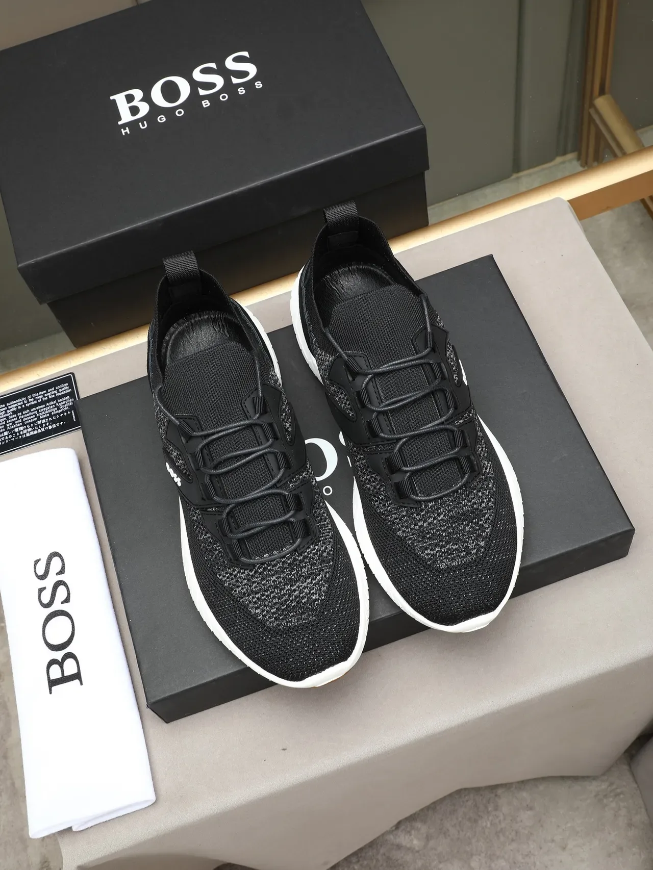 Hugo Boss Black Knit Lifestyle Sneaker 3