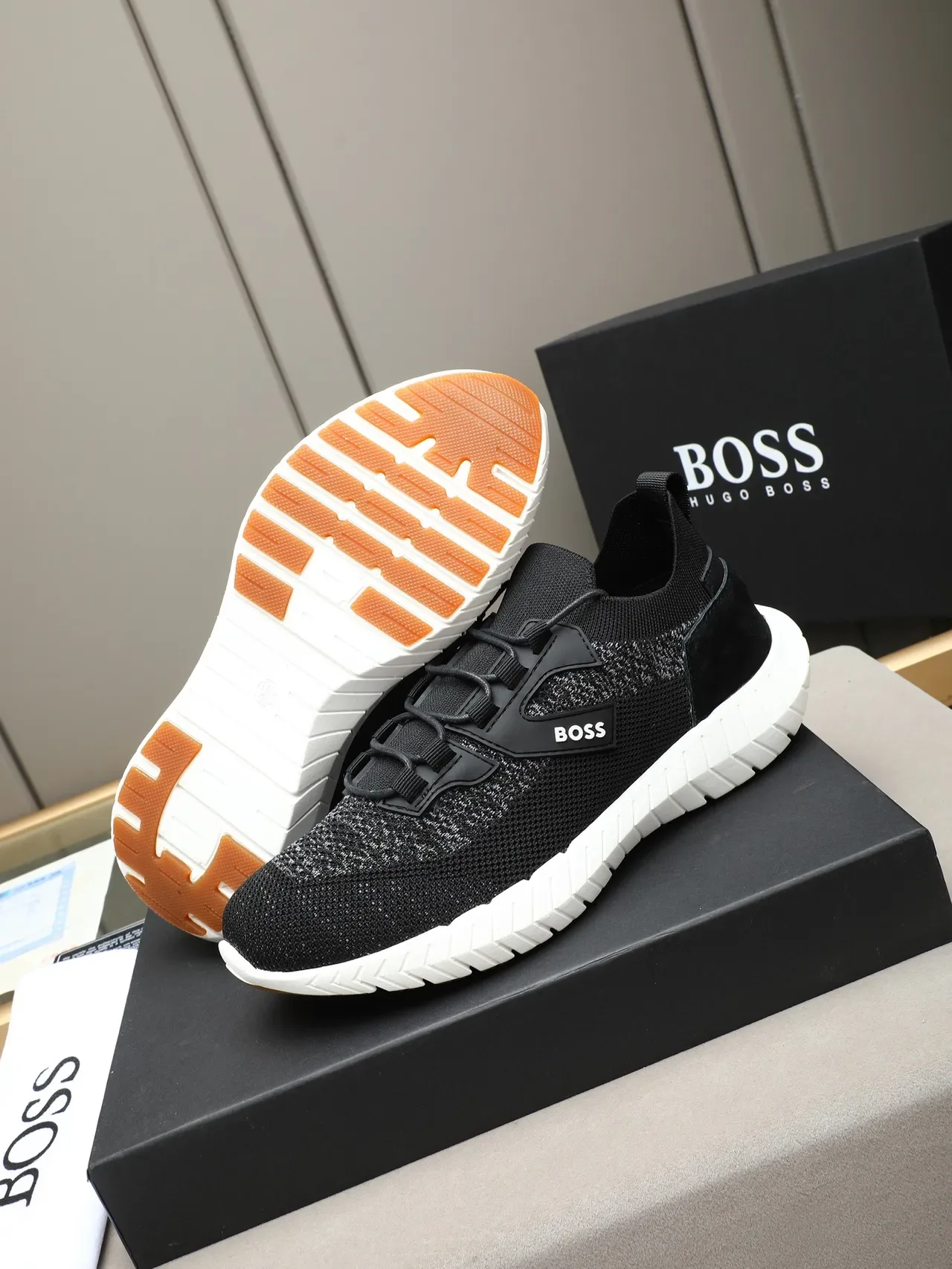 Hugo Boss Black Knit Lifestyle Sneaker 5