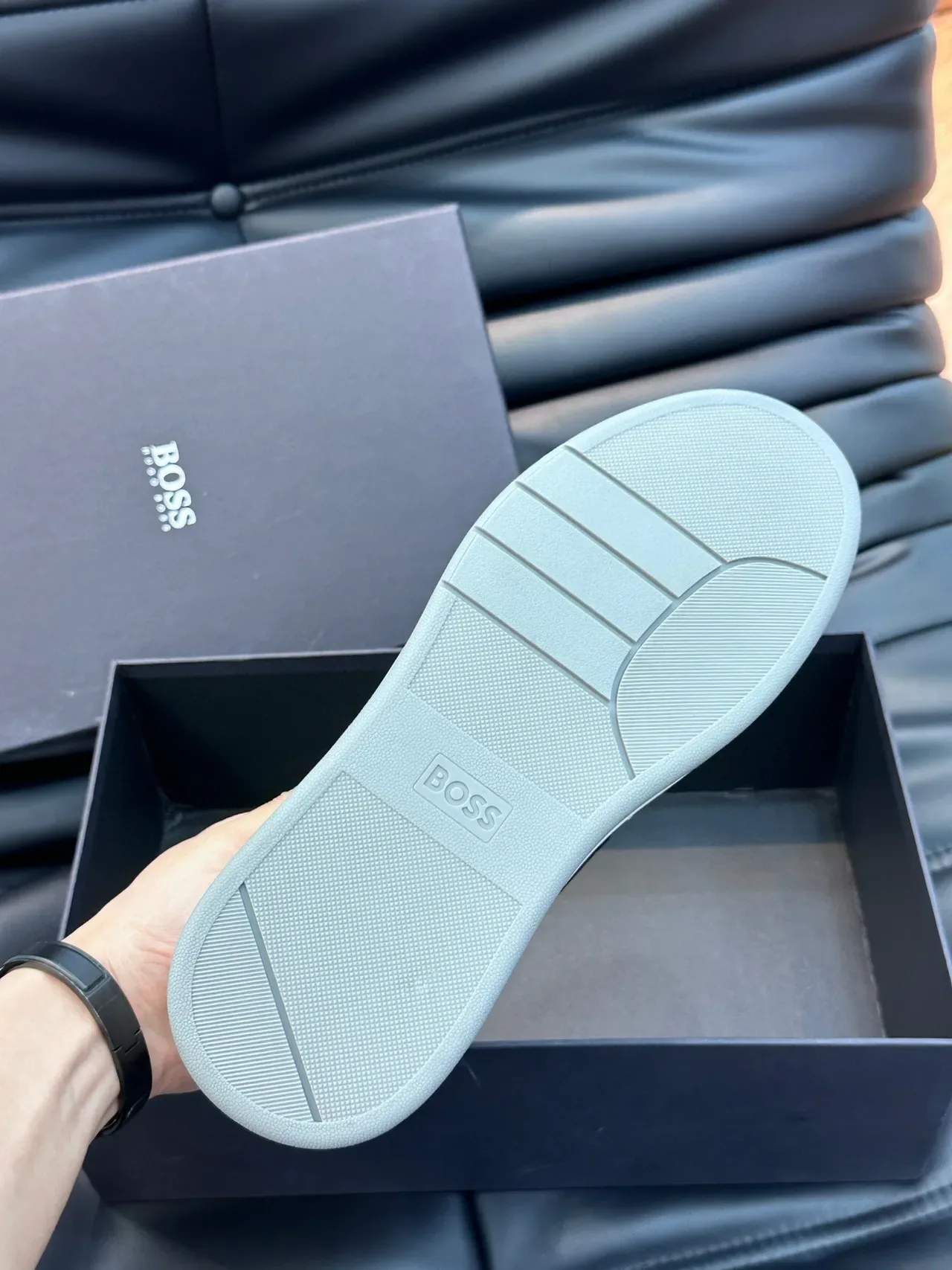 Hugo Boss Black Leather and Suede Lifestyle Sneakers 2