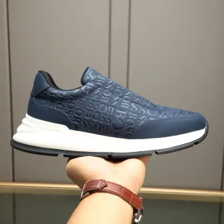 Hugo Boss Monograma Embossed Navy e Branco Lifestyle Sneaker
