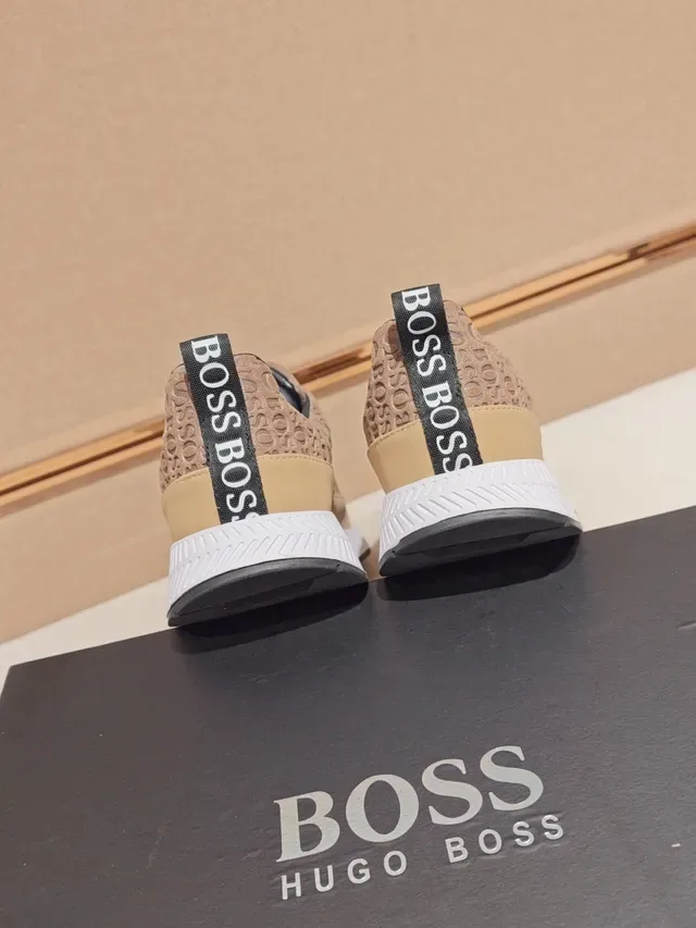Hugo Boss Monogram Slip-On Beige Lifestyle Sneakers 3